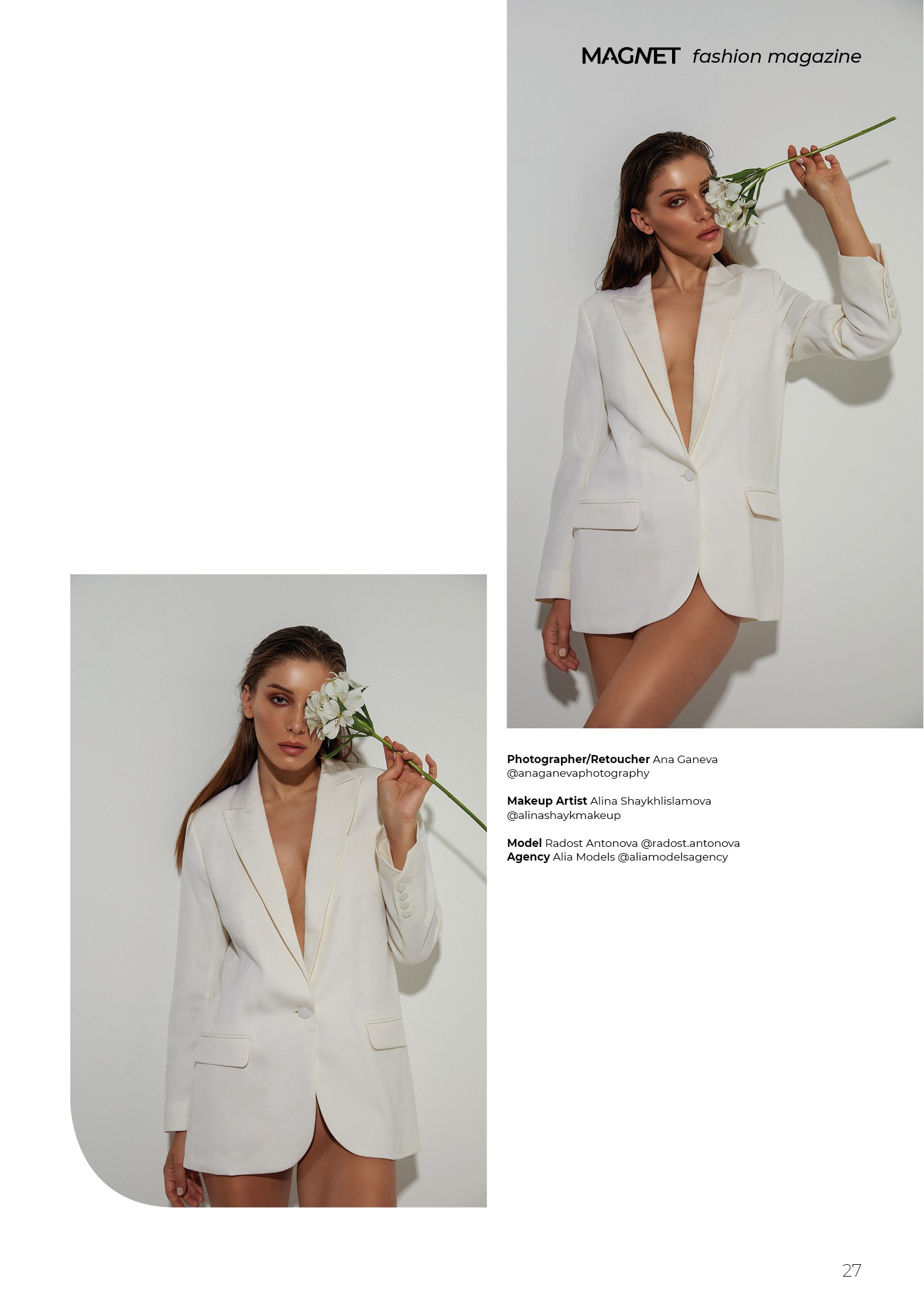 модел Радостина, фотограф Ана Ганева за Magnet Magazine